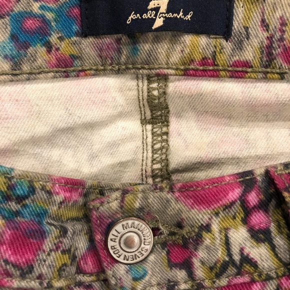 7 For All Mankind, Garden Party print jeans. - Picture 5 of 6